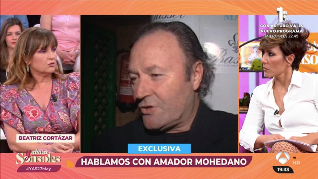 Amador Mohedano habla con Beatriz Cortázar en 'Y ahora, Sonsoles'. Atresmedia Televisión