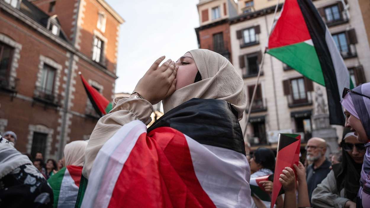 Movilización en España en apoyo a Palestina, a 27 de mayo en Madrid. EP