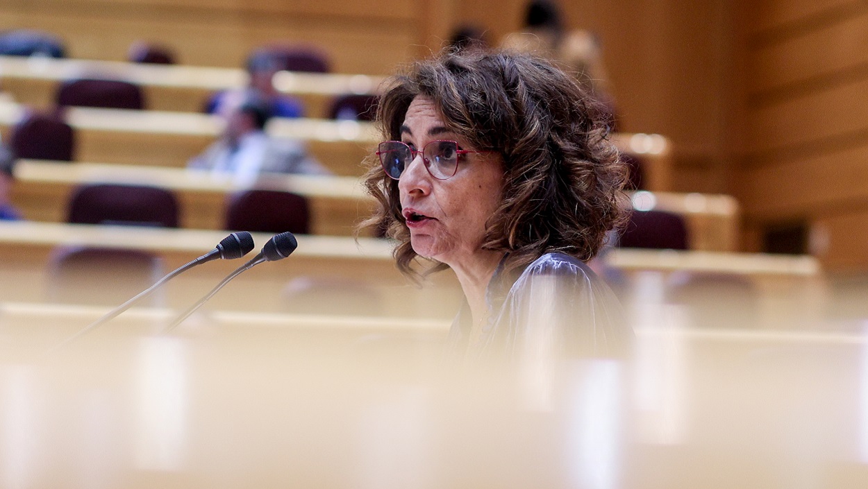La vicesecretaria general del PSOE y vicepresidenta primera del Gobierno, María Jesús Montero. Archivo/EP.