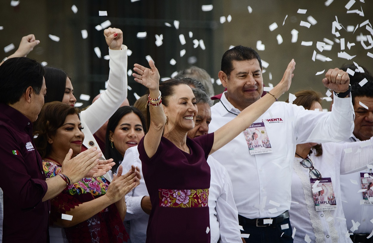 Claudia Sheinbaum durante el cierre de campaña. EP