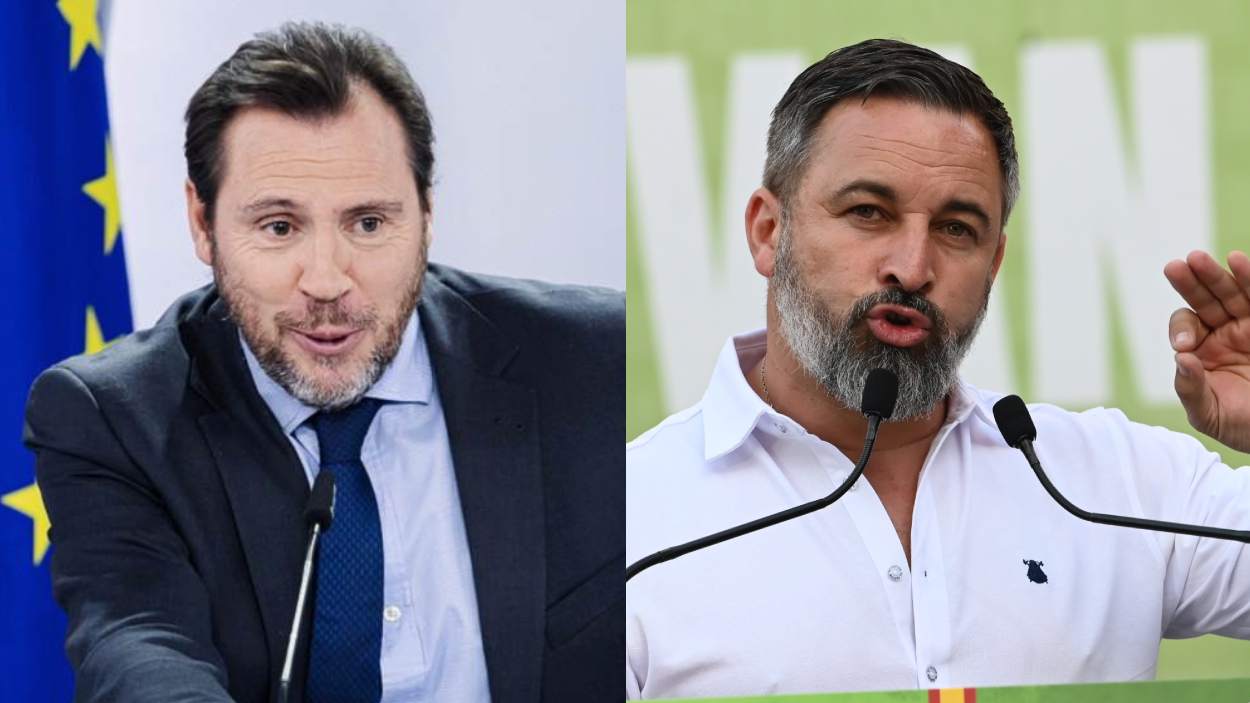 Óscar Puente (PSOE) y Santiago Abascal (Vox). Elaboración propia