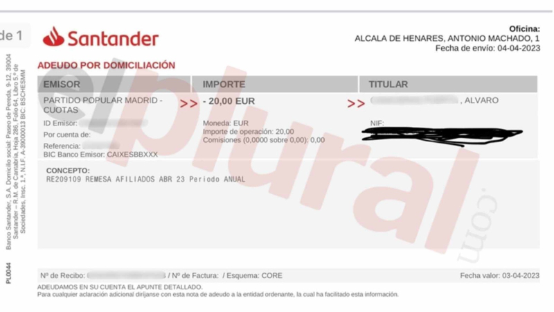 Factura pago cuota de afiliado NNGG PP Factura pago cuota de afiliado NNGG PP