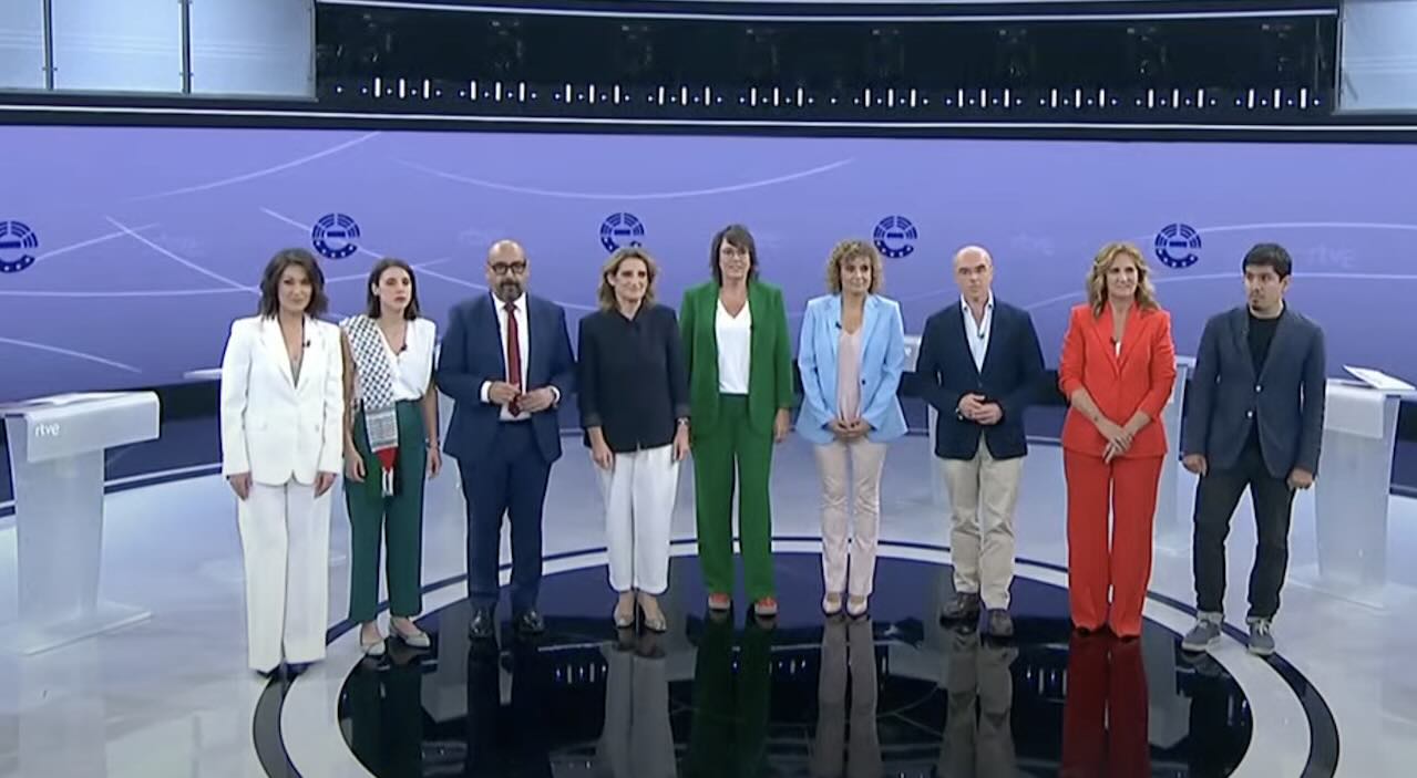 Imagen de los candidatos en el debate de RTVE