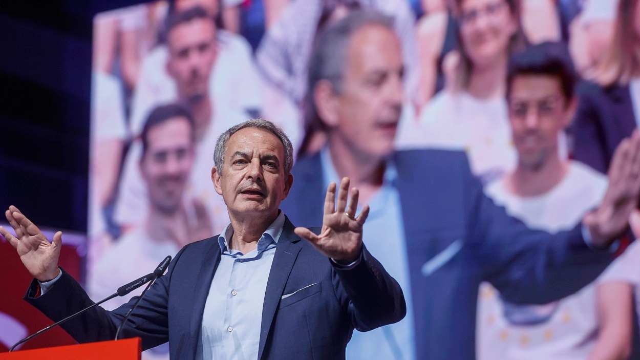 José Luis Rodríguez Zapatero, expresidente del Gobierno, en un acto del PSOE en Valencia. EP