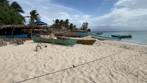 Vista panorámica de la playa en Cayo Chachahuate. Sergio Soriano