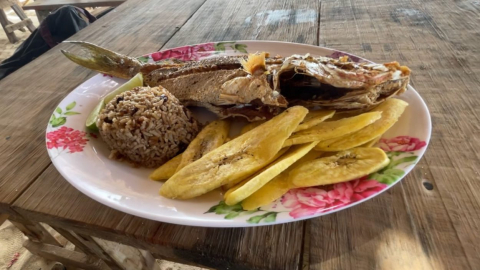 Pescado tradicional de Chachahuate, un plato garífuna
