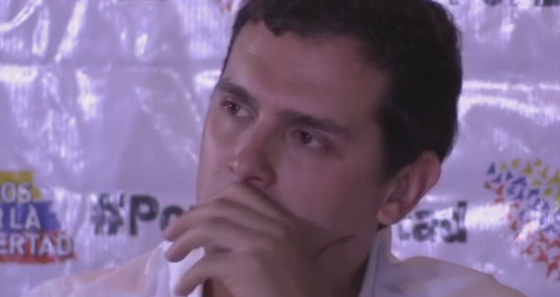 Albert Rivera llora en Venezuela.