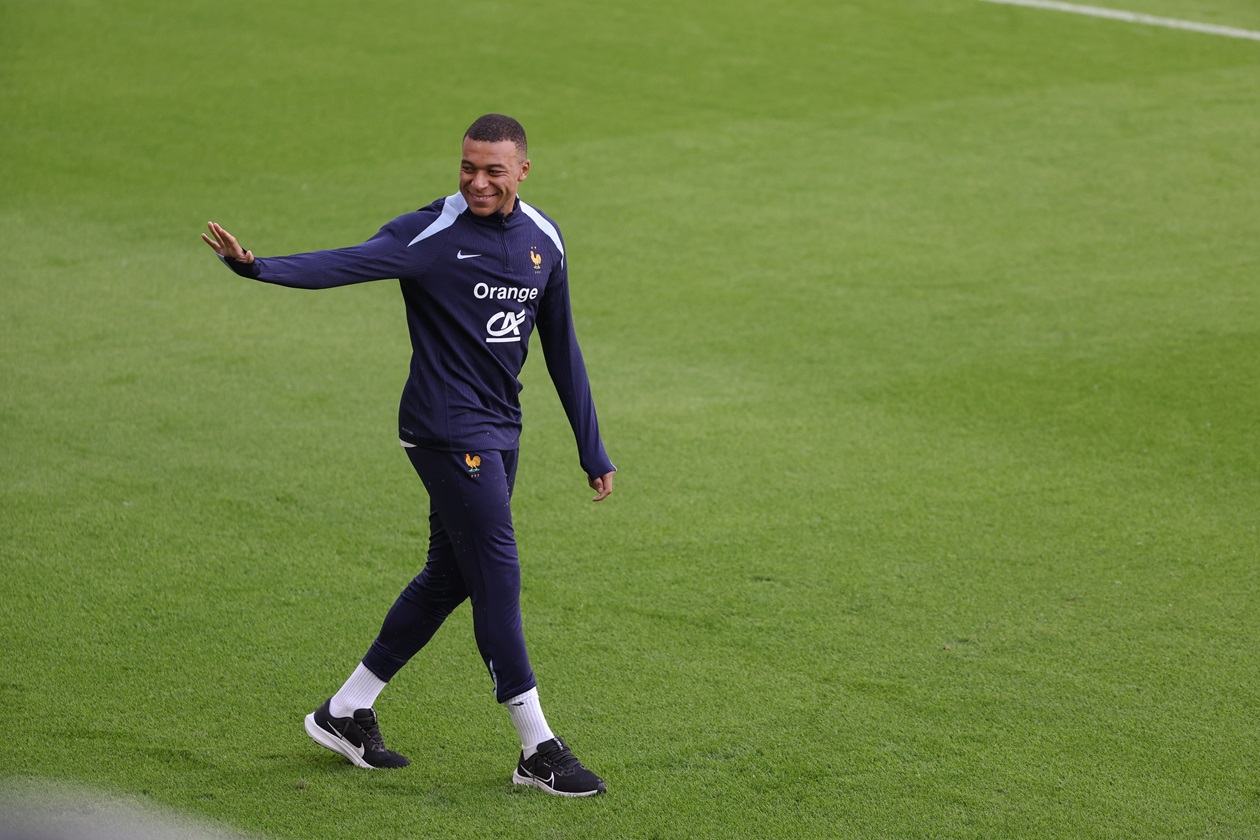 Kylian Mbappé, durante un entrenamiento con Francia. EP/Archivo.