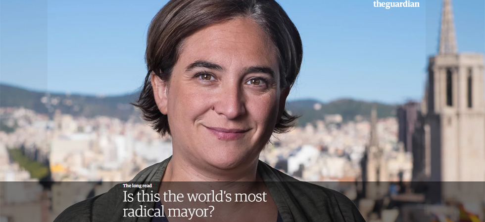 Ada Colau en el reportaje de 'The Guardian'