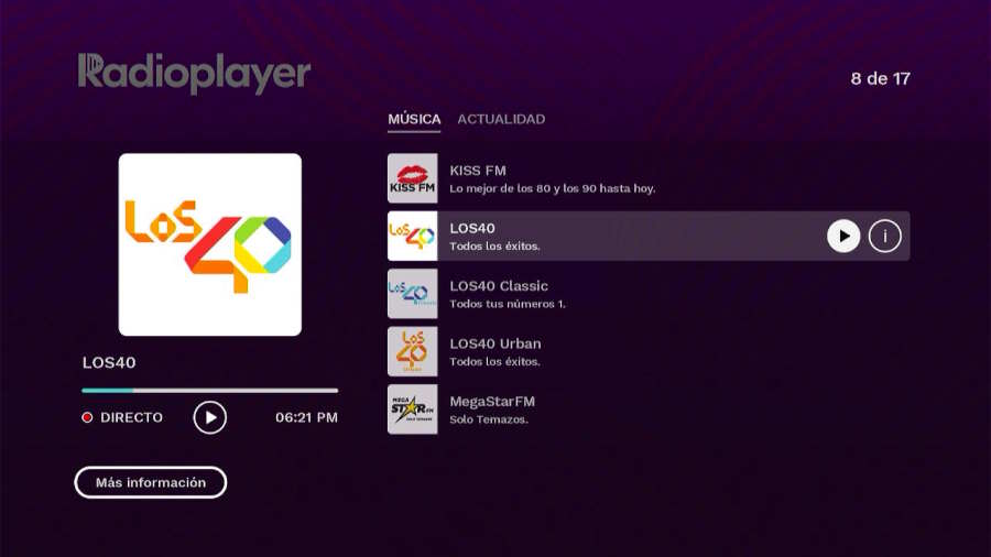 Las mejores emisoras de música en Movistar Plus+