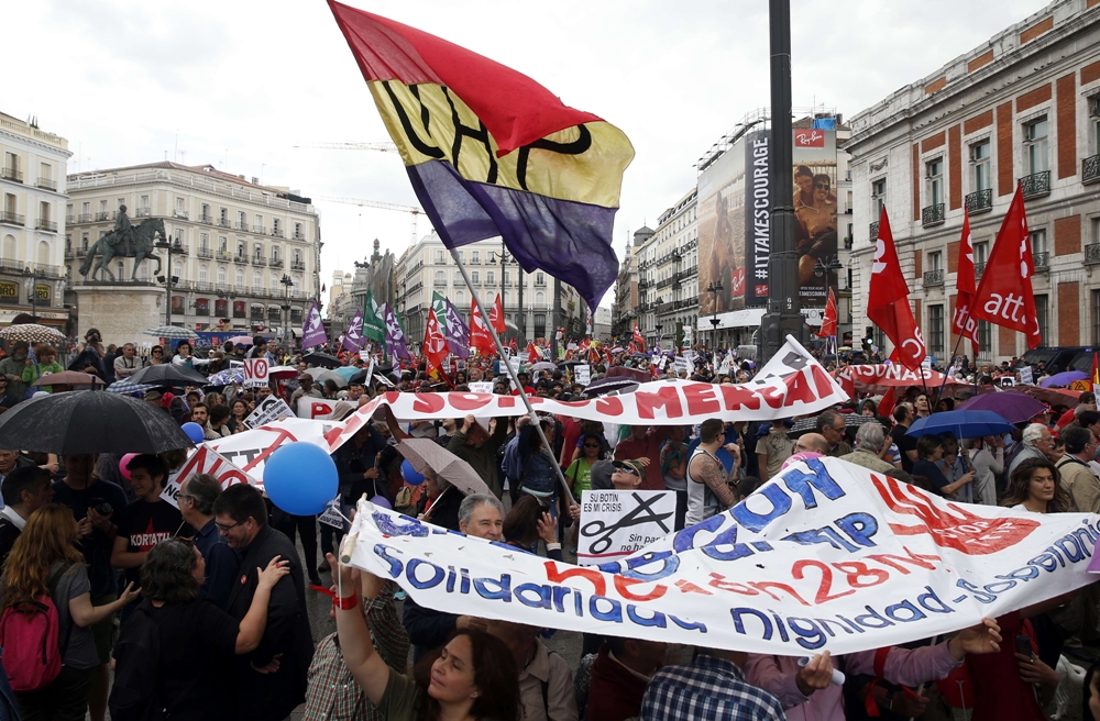 Imagen de la Marcha que este sábado ha recorrido algunas calles de Madrid. 