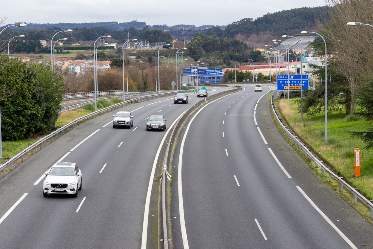 Imagen de la AP-9 a su paso por la provincia de A Coruña (Foto: Europa Press / Archivo).
