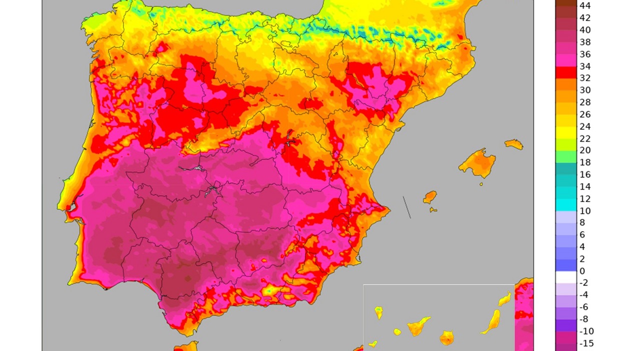 Mapa de temperaturas AEMET.