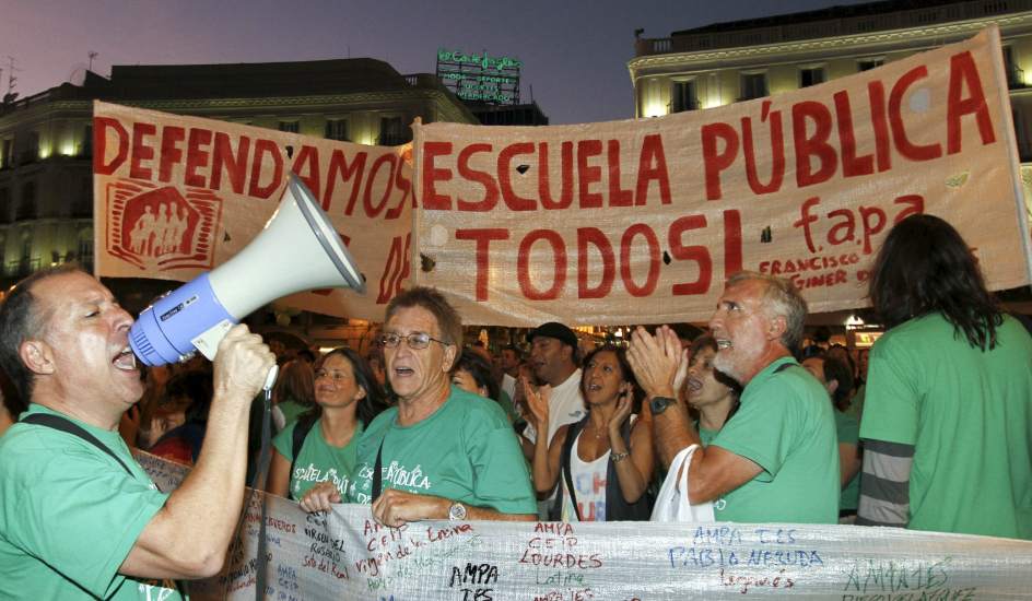 Manifestación de la Marea Verde por la educación pública