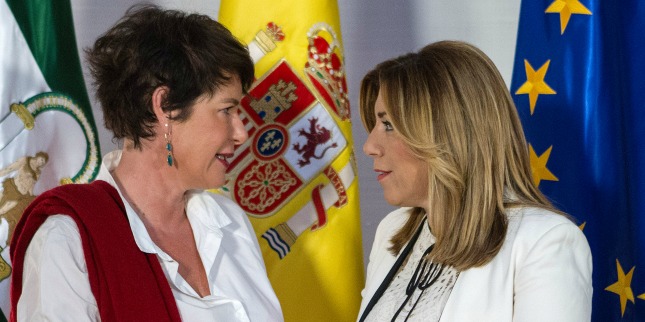 Susana Díaz y la representante en España de Acnur. Foto JA
