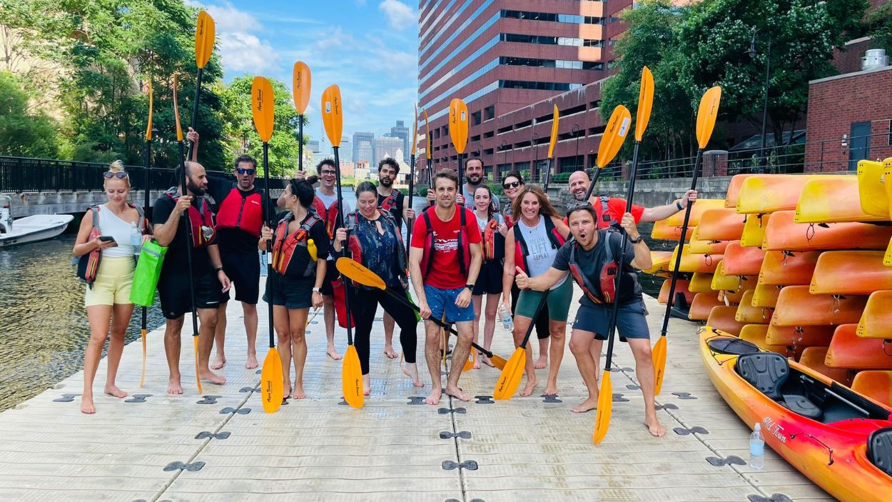 Uno de los momentos más divertidos fue una ruta en kayak
