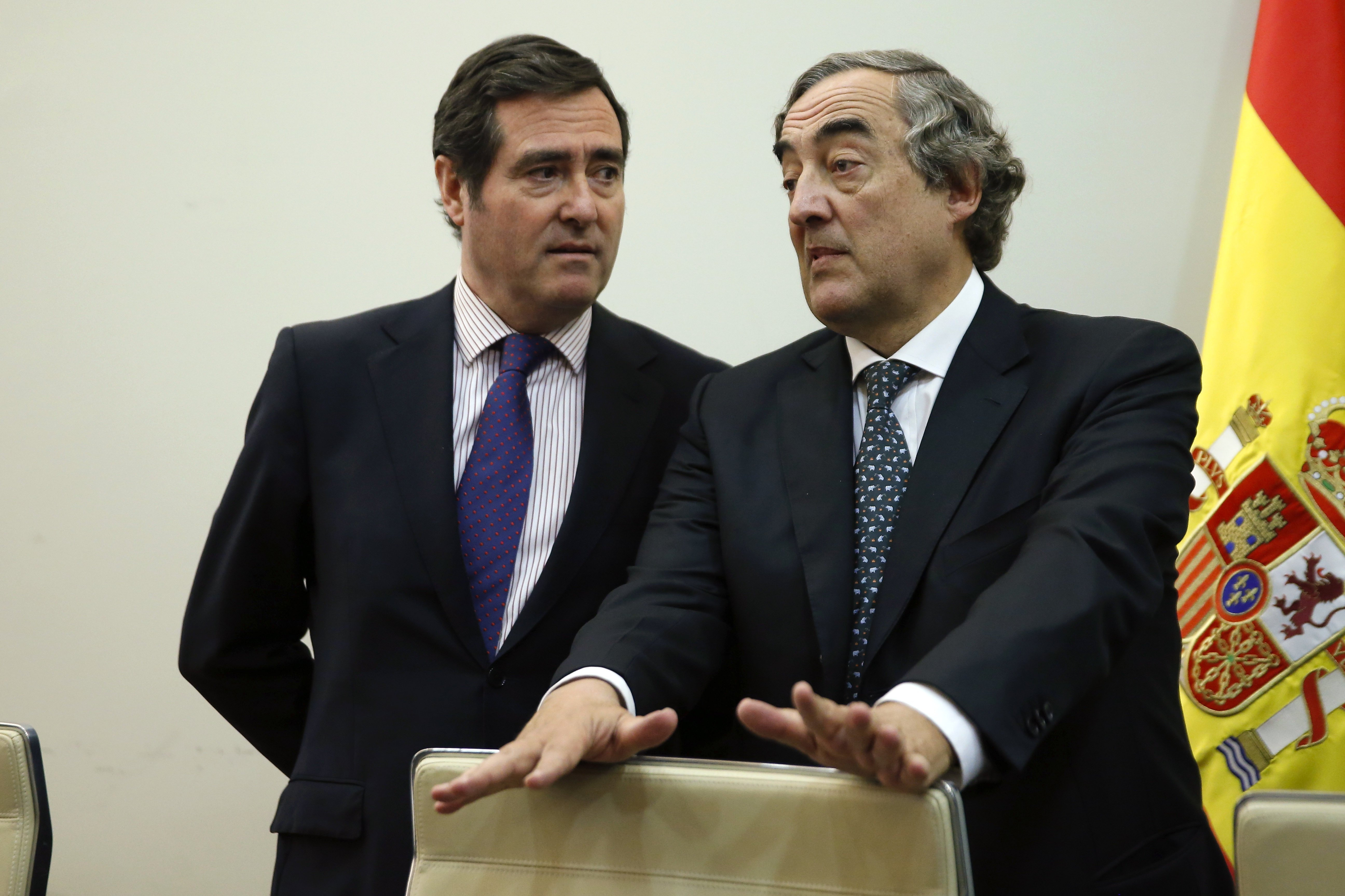 Los presidentes de Cepyme y de CEOE, Antonio Garamendi y Joan Rosell