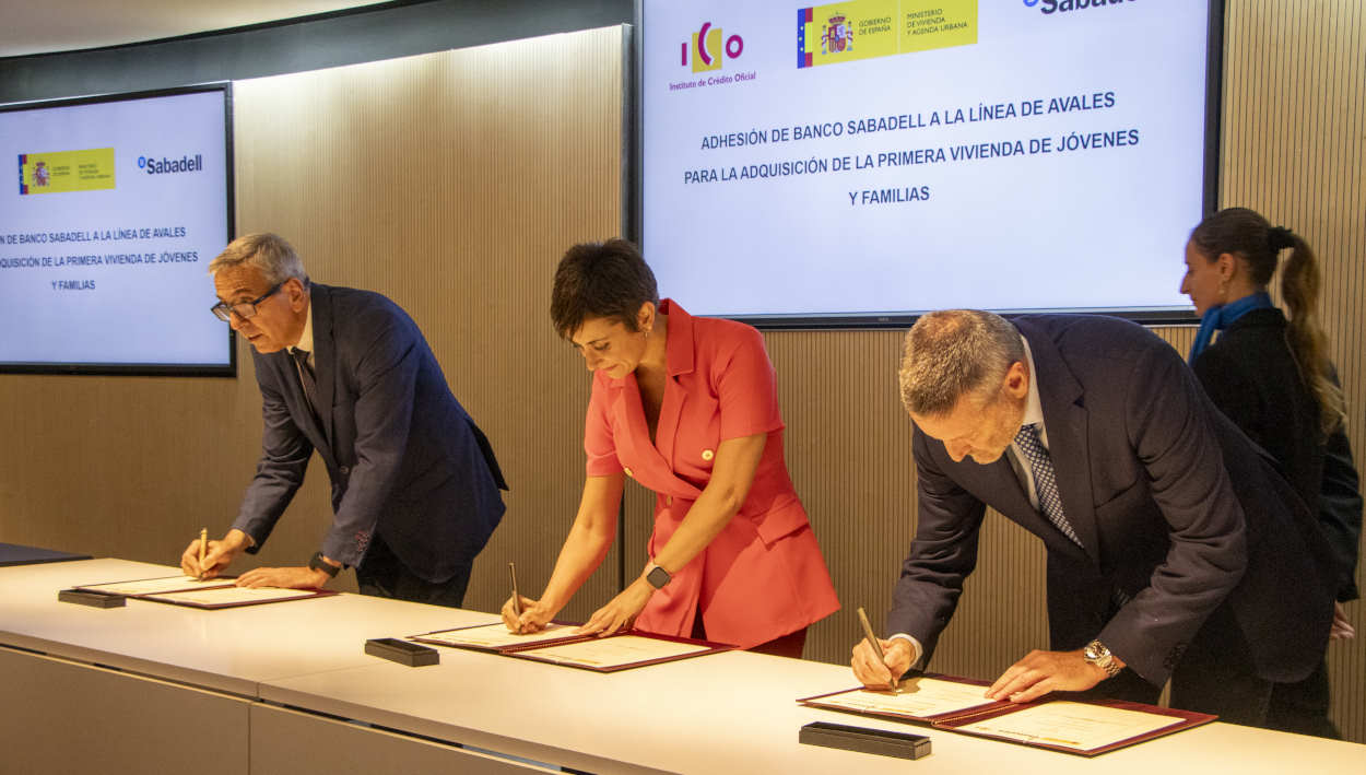 Banco Sabadell se suma a la línea de avales de vivienda del ICO