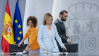 María Jesús Montero, Pilar Alegría y Carlos Cuerpo en la rueda de prensa tras el Consejo de Ministros. EP