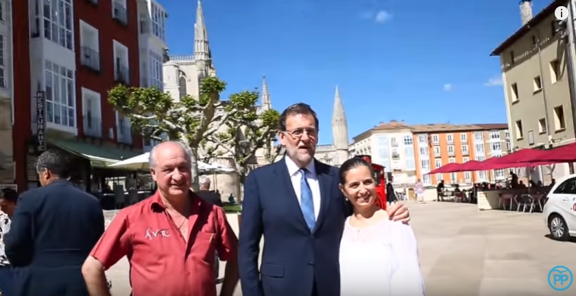 Mariano Rajoy, presidente del Gobierno en funciones, en Burgos.