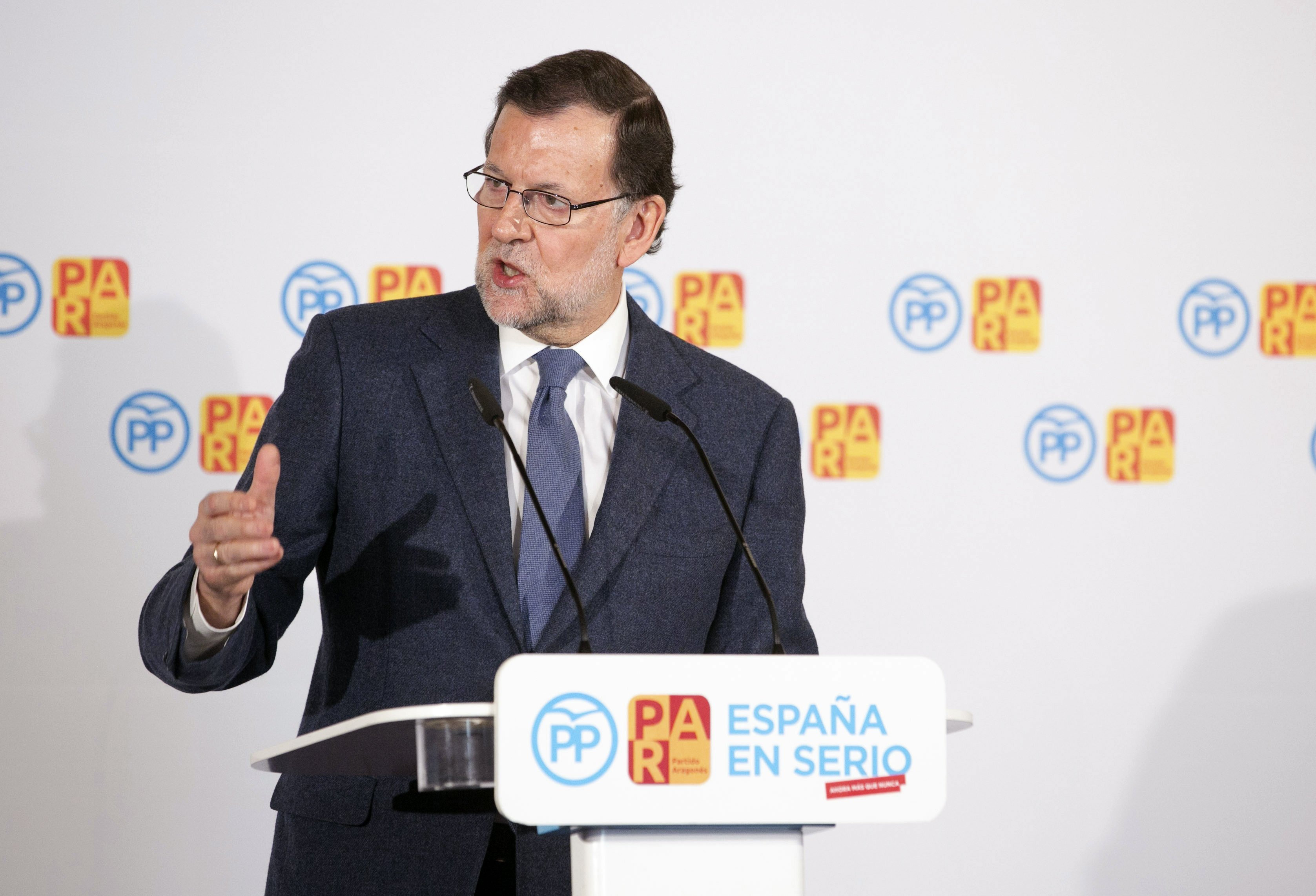 El Presidente del Gobierno en funciones y del PP, Mariano Rajoy