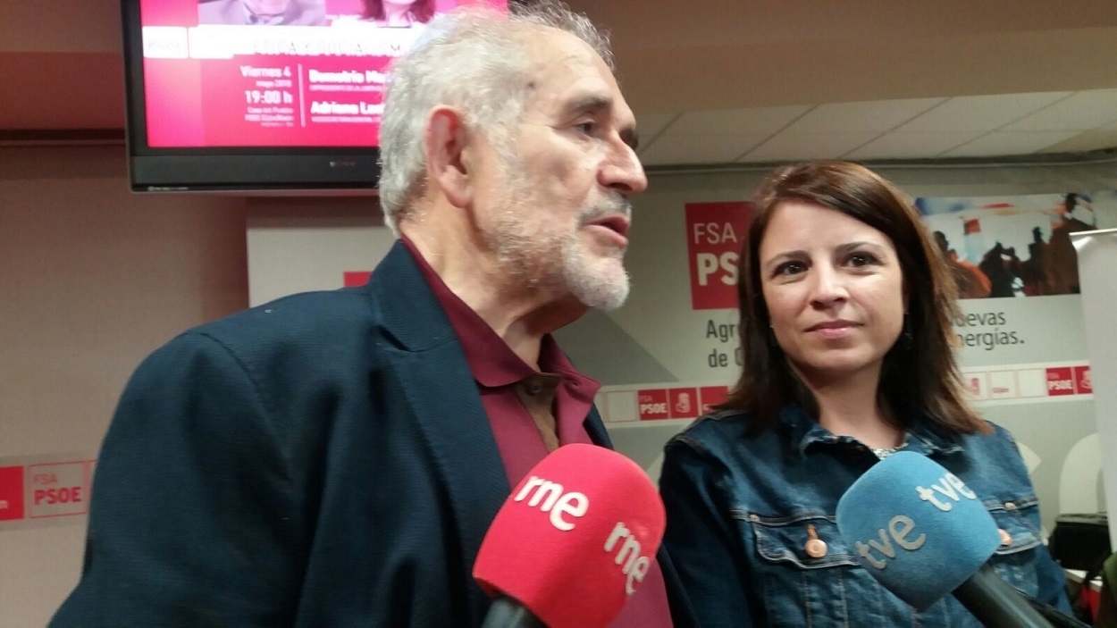 Demetrio Madrid junto a Adriana Lastra en una foto de archivo. EP