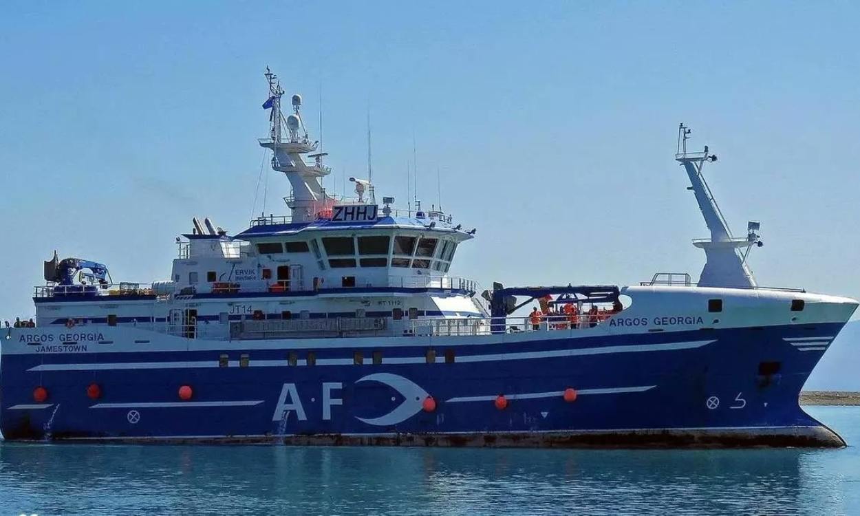 Imagen del barco Argos Georgia, que ha naufragado en las Malvinas. EP