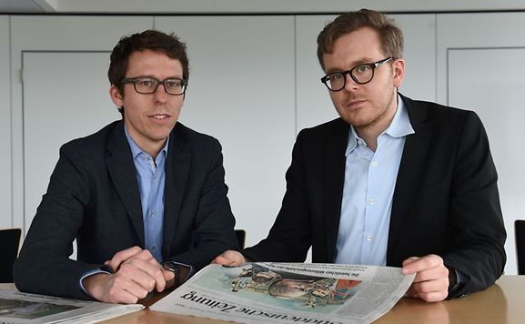 Bastian Obermayer y Frederik Obermaier, los periodistas que destaparon los Papeles de Panamá.