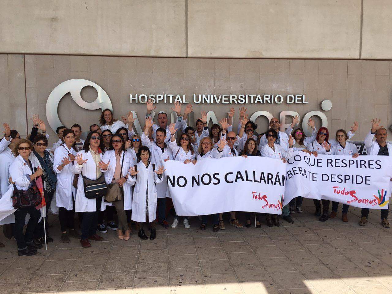 Protesta de los empleados del hospital de Vinalopó