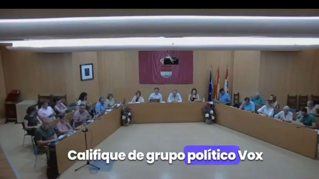 Pleno del Ayuntamiento de Laguna de Duero (Valladolid). Redes sociales.