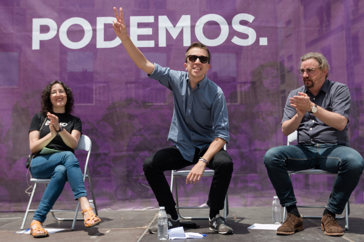 Iñigo Errejón en un acto de campaña