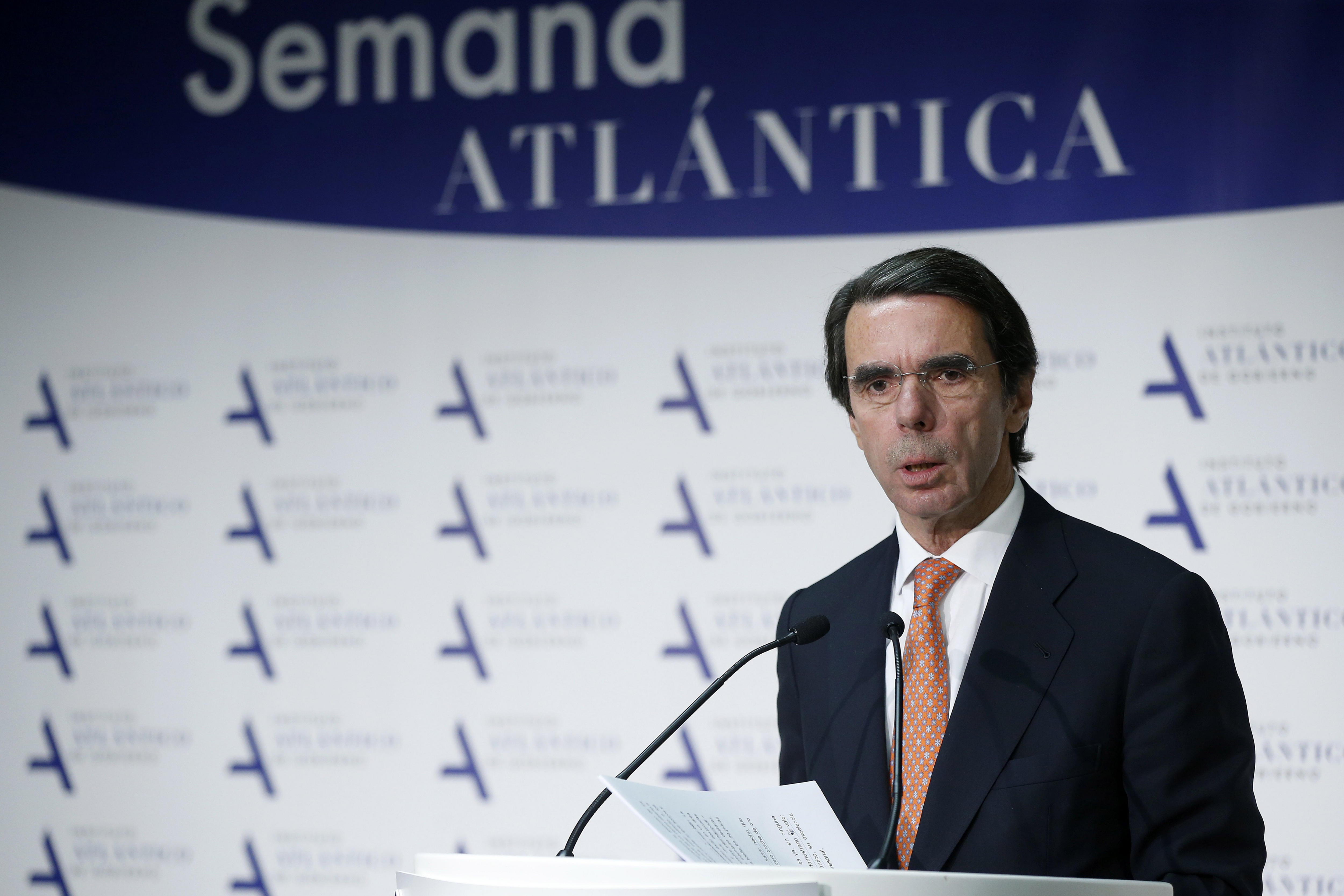 El ex jefe del Ejecutivo José María Aznar en la I Semana Atlántica organizada por el Instituto Atlántico de Gobierno que preside