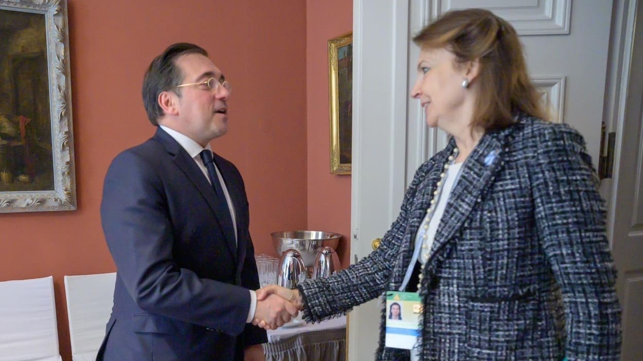 José Manuel Albares con Diana Mondino, ministra de Exteriores en Argentina. EP. 