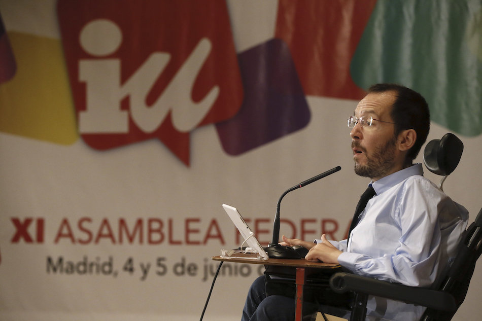 El dirigente de Podemos Pablo Echenique, en la Asamblea Federal de Izquierda Unida. 