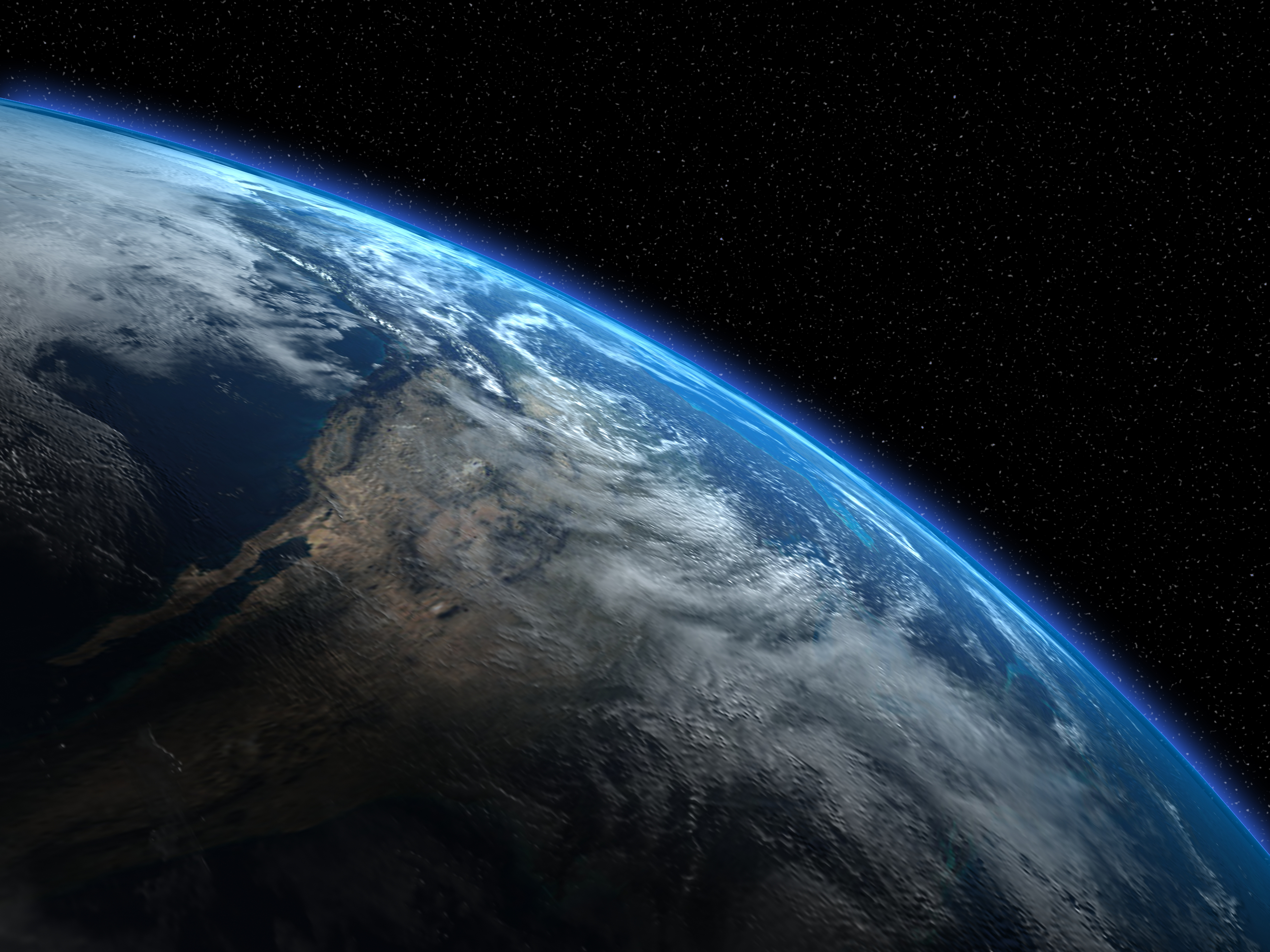 Detalle de la curvatura de la Tierra. Crédito fotografía: NASA.