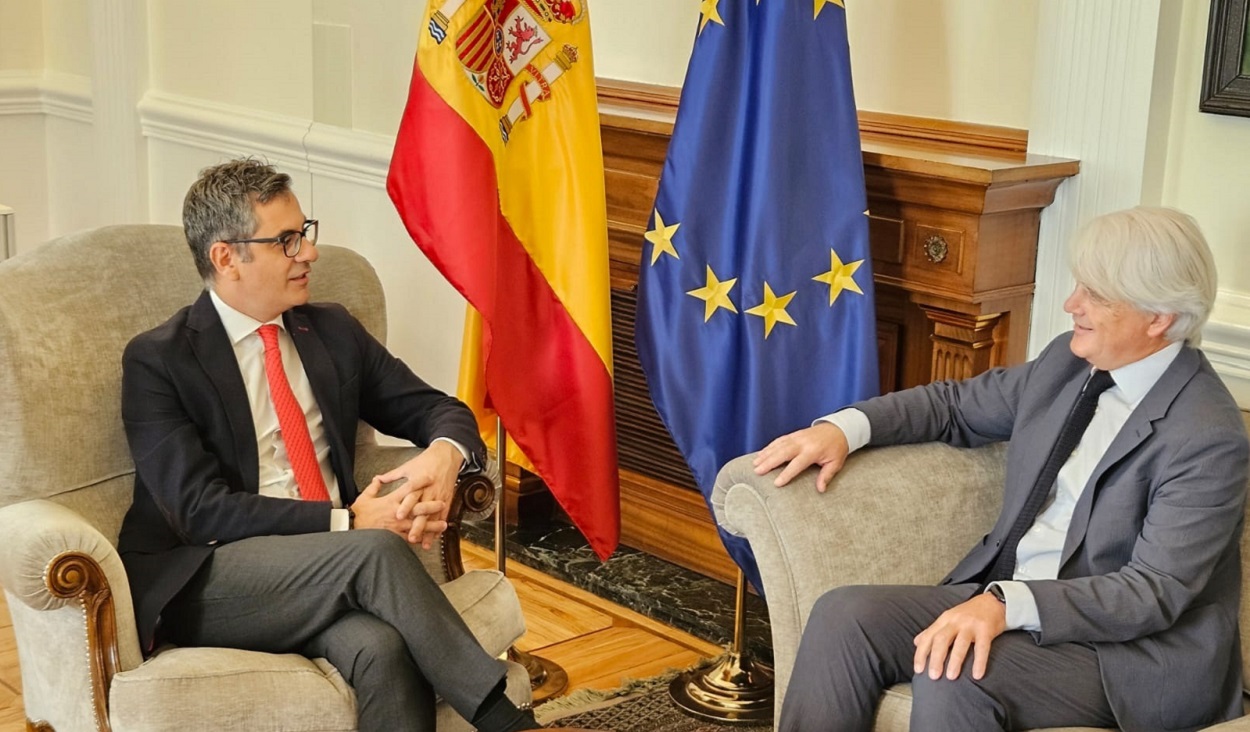 Bolaños en la reunión con Salvador González. EP