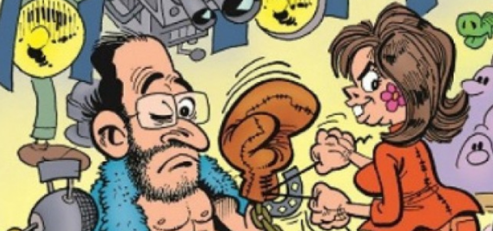 Rajoy y Sáez de Santamaría en una caricatura de Francisco Ibáñez en el álbum 'Elecciones' Rajoy y Sáez de Santamaría en una caricatura de Francisco Ibáñez en el álbum 'Elecciones'