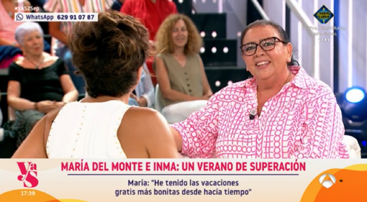 María del Monte en el programa 'Y ahora Sonsoles'. Atresmedia.