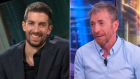 David Broncano, presentador de 'La Revuelta', y Pablo Motos. RTVE / Atresmedia Televisión