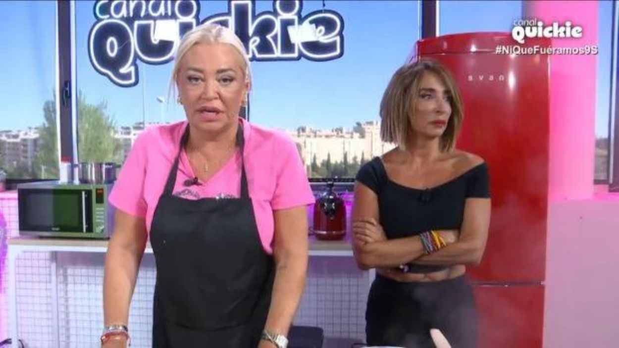 Belén Esteban y María Patiño, en 'Ni que fuéramos Shhh'. Canal Quickie