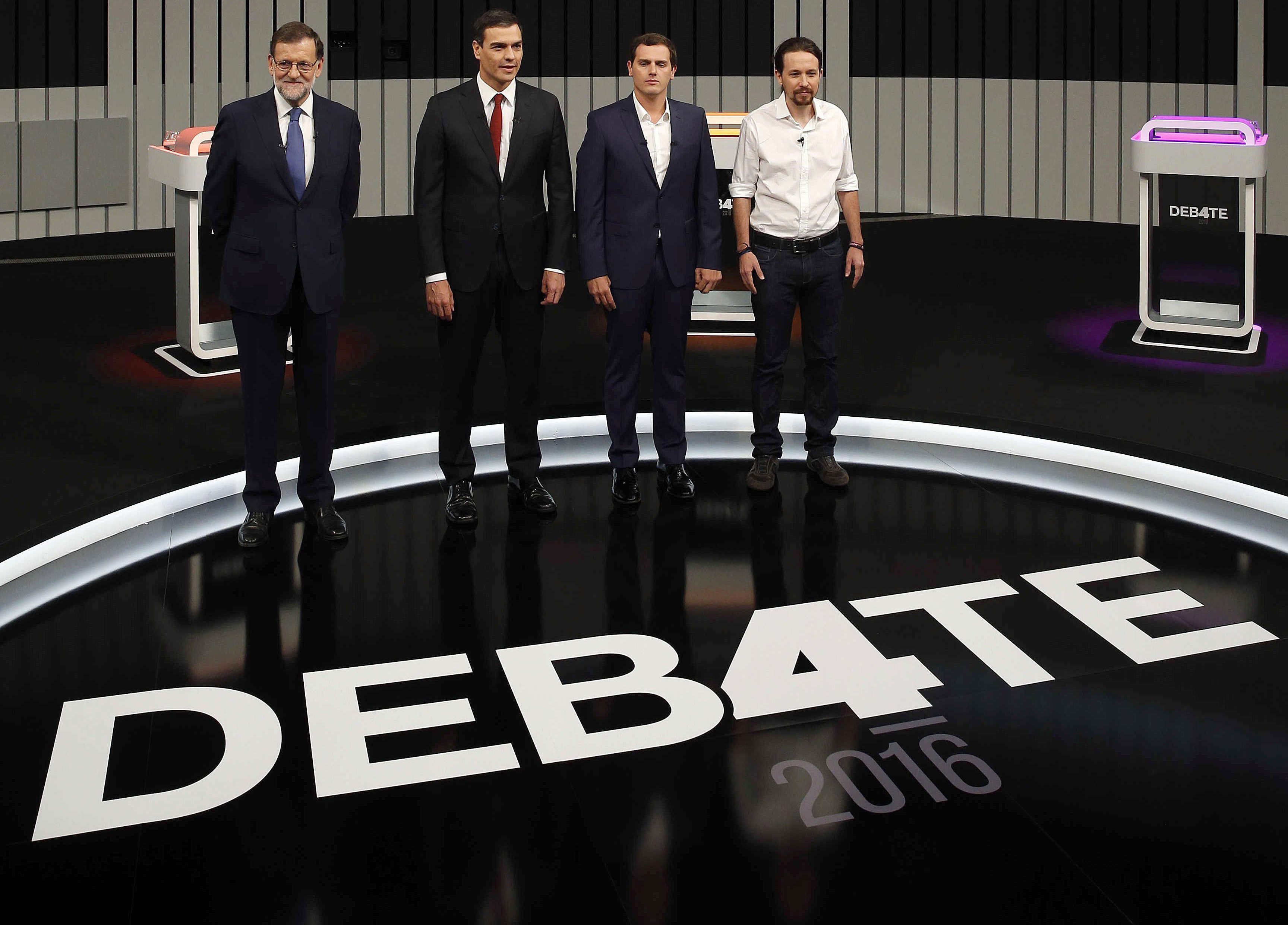 Los candidatos a la presidencia del Gobierno en el debate del 13J