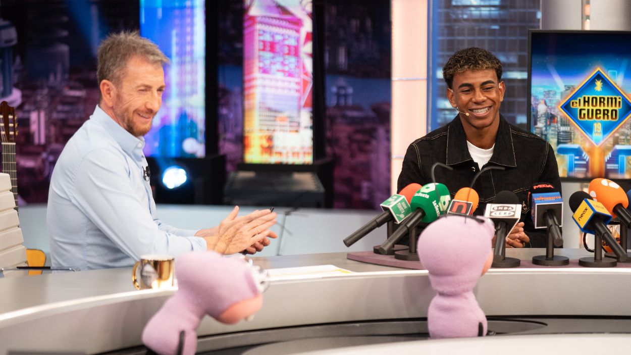 Pablo Motos y Lamine Yamal, en 'El Hormiguero'. Flickr