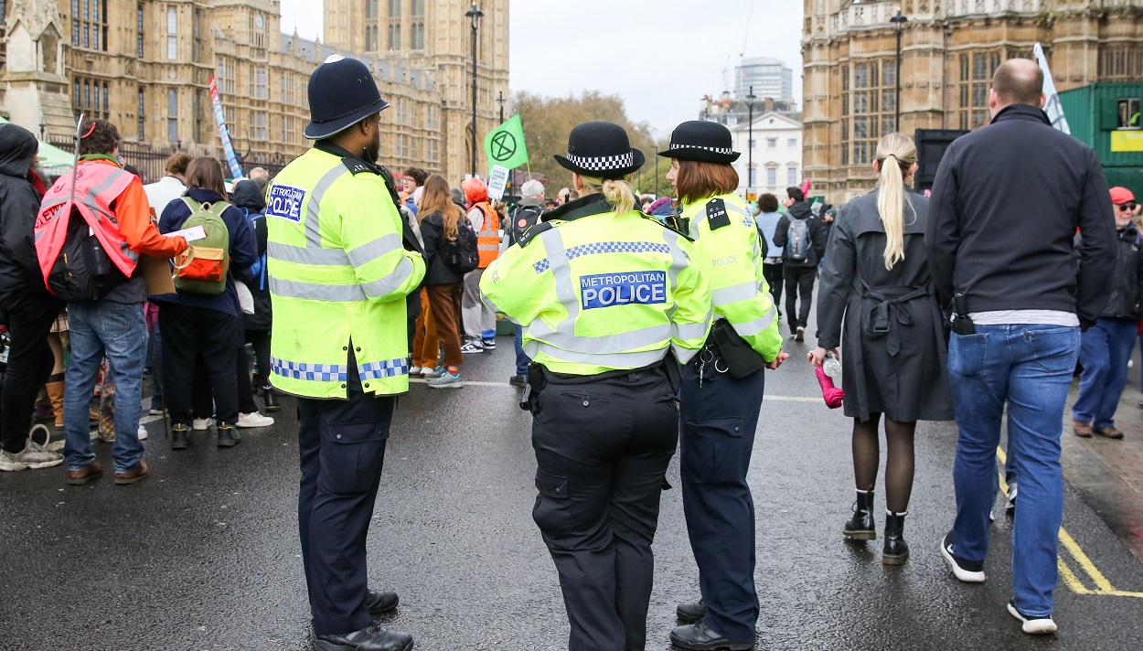 Imagen de archivo de policías británicos. EP
