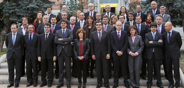 Altos Cargos del Gobierno de Rajoy con la Vicepresidenta en el centro Altos Cargos del Gobierno de Rajoy con la Vicepresidenta en el centro