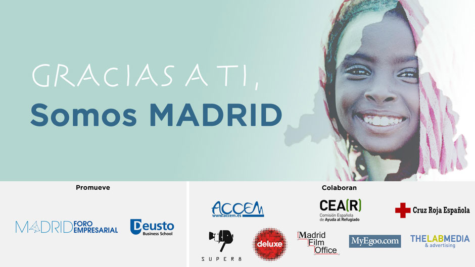 Imagen de la Campaña 'Gracias a ti, somos Madrid" para la integración de los refugiados en la Comunidad de Madrid