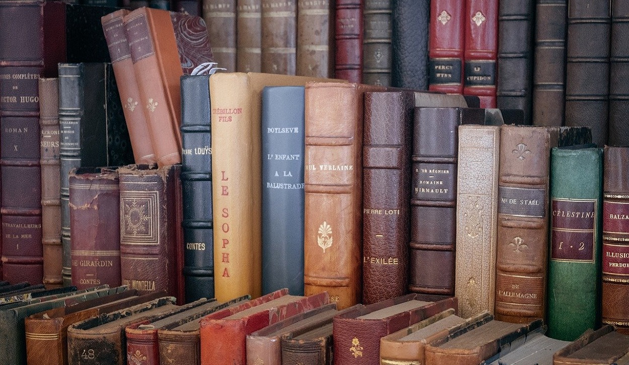 Libros en fotos de archivo. EP