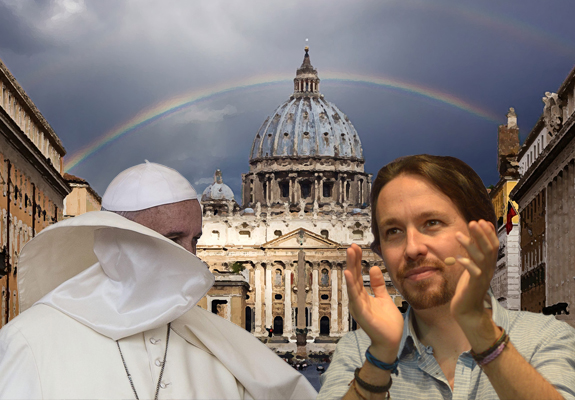 El papa Francisco y Pablo Iglesias. Eliminar