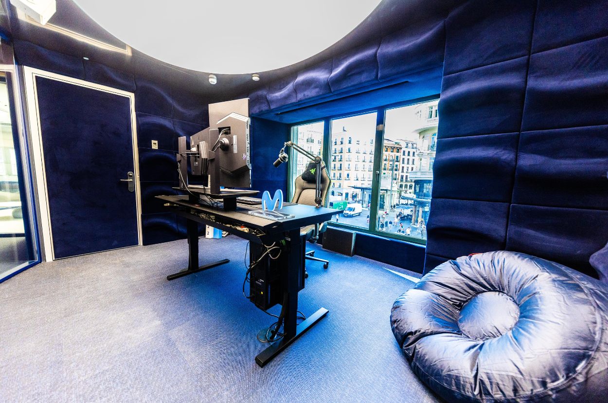 Así es el nuevo Espacio Movistar, que aúna tecnología y entretenimiento. (Foto: Telefónica)