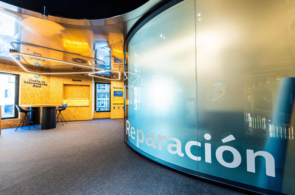 Así es el nuevo Espacio Movistar, que aúna tecnología y entretenimiento. (Foto: Telefónica)
