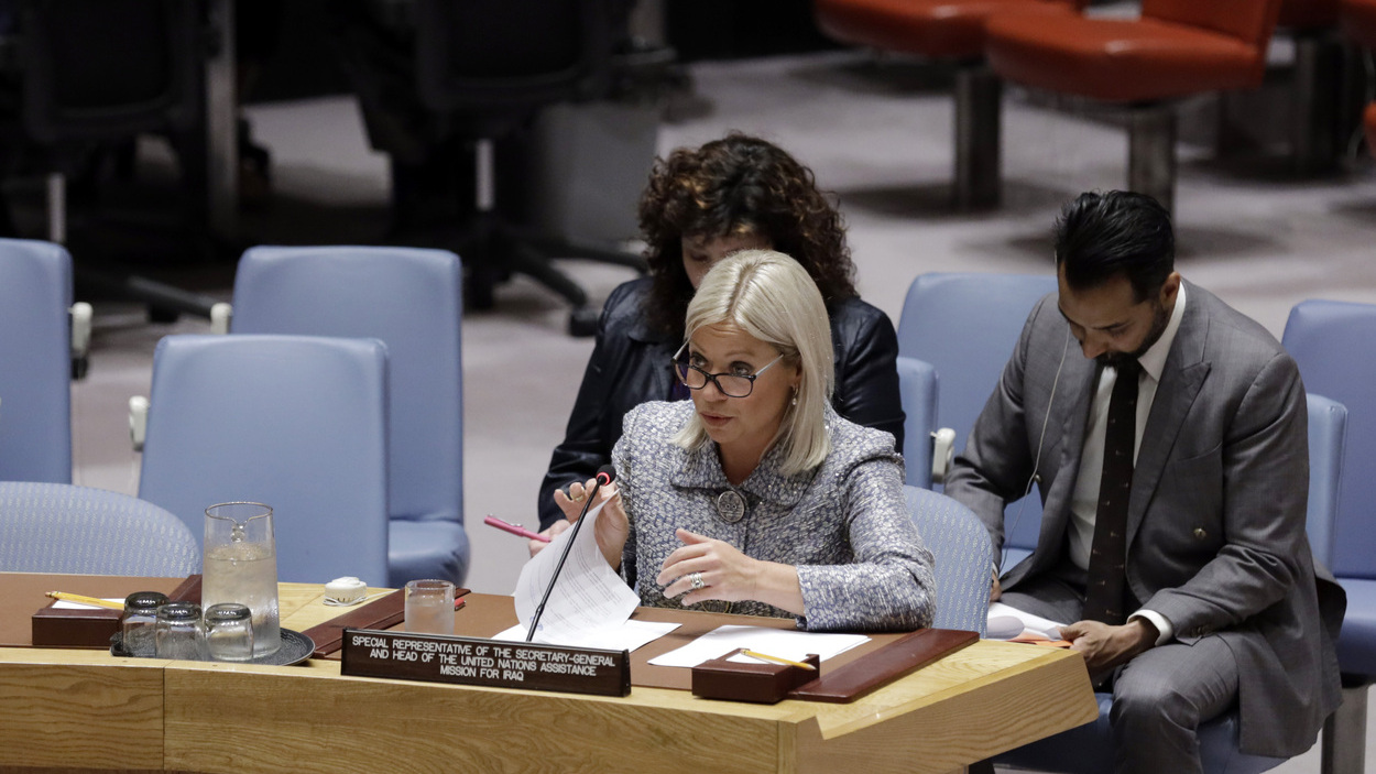 Jeanine Hennis-Plasschaert, coordinadora especial de Naciones Unidas para Líbano, en una cumbre de la ONU. EP